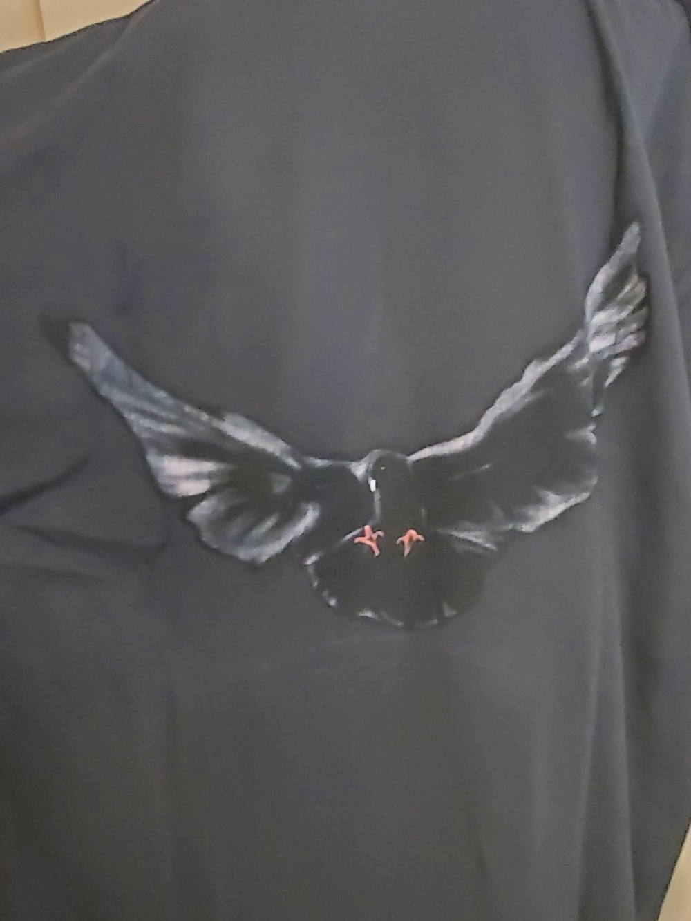 YZY GAP Black Graphic Tee with Flying Bird Print